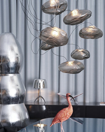 Cloud Chandelier in Blown Glass
