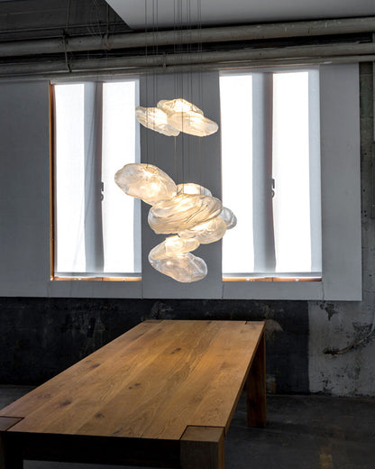 Cloud Chandelier in Blown Glass