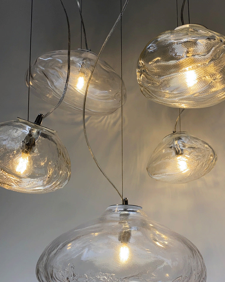 Cloud Chandelier in Blown Glass