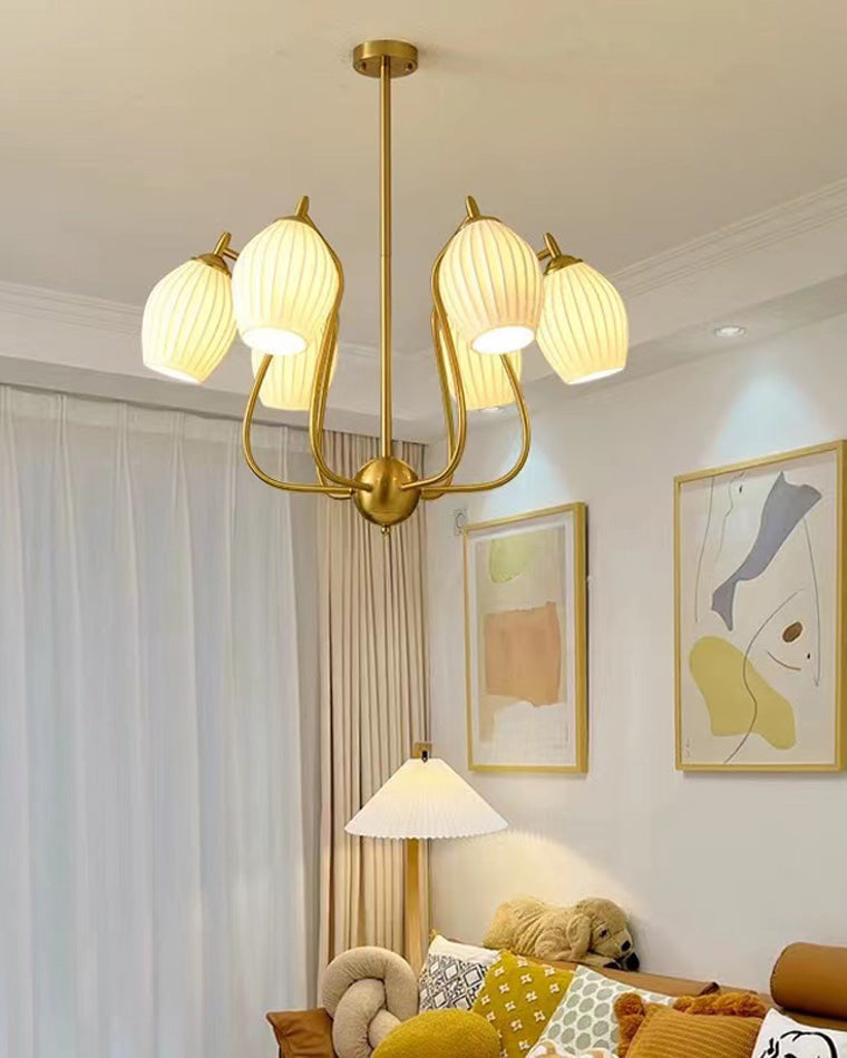 Art Deco Ceramic Chandelier