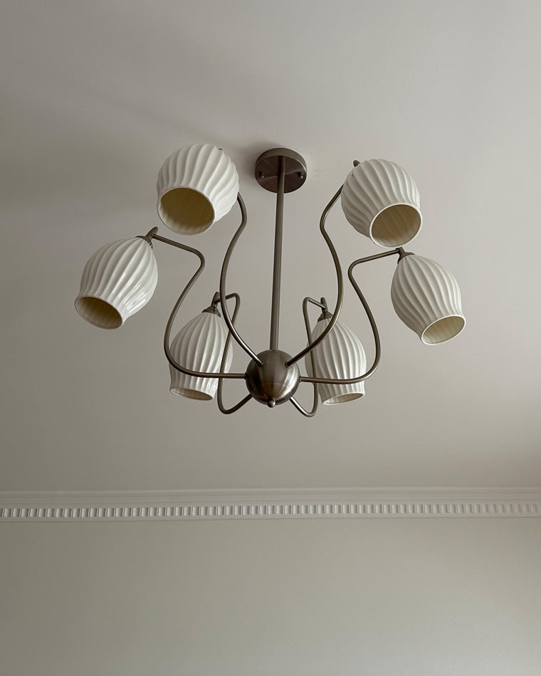 Art Deco Ceramic Chandelier