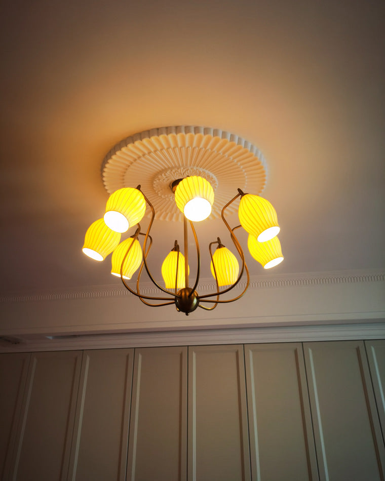Art Deco Ceramic Chandelier