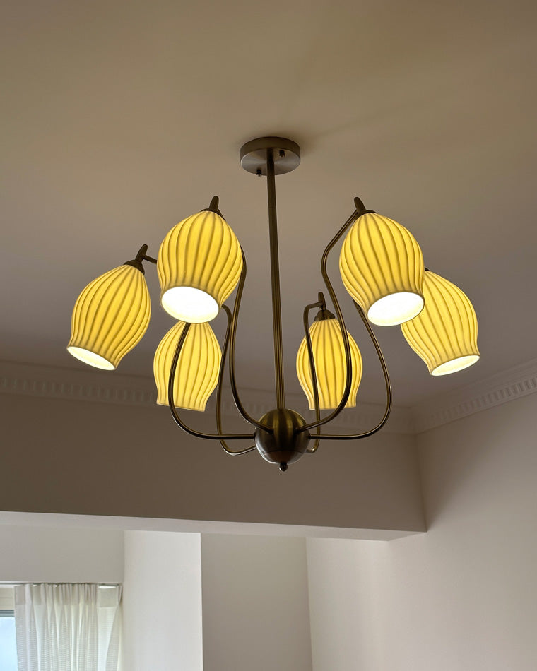 Art Deco Ceramic Chandelier