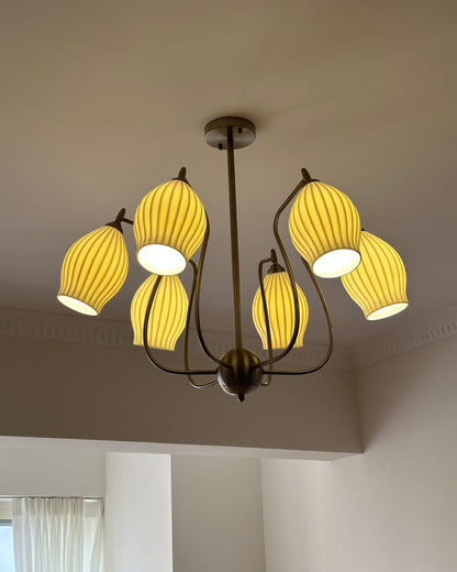 Art Deco Ceramic Chandelier