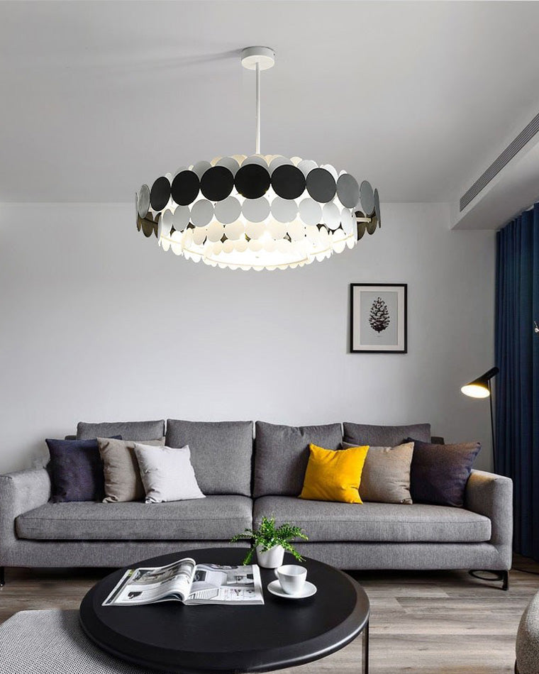 Scandinavian Scalloped Chandelier