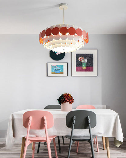 Scandinavian Scalloped Chandelier