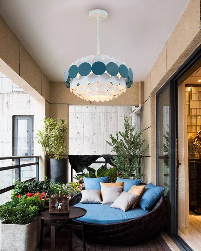 Scandinavian Scalloped Chandelier
