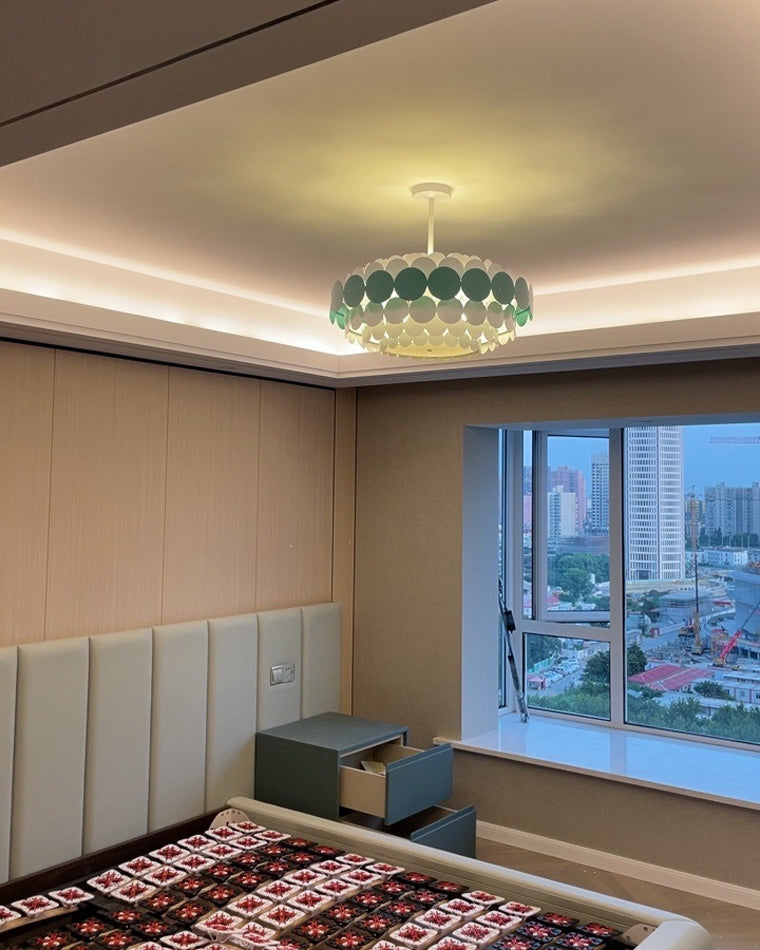 Scandinavian Scalloped Chandelier
