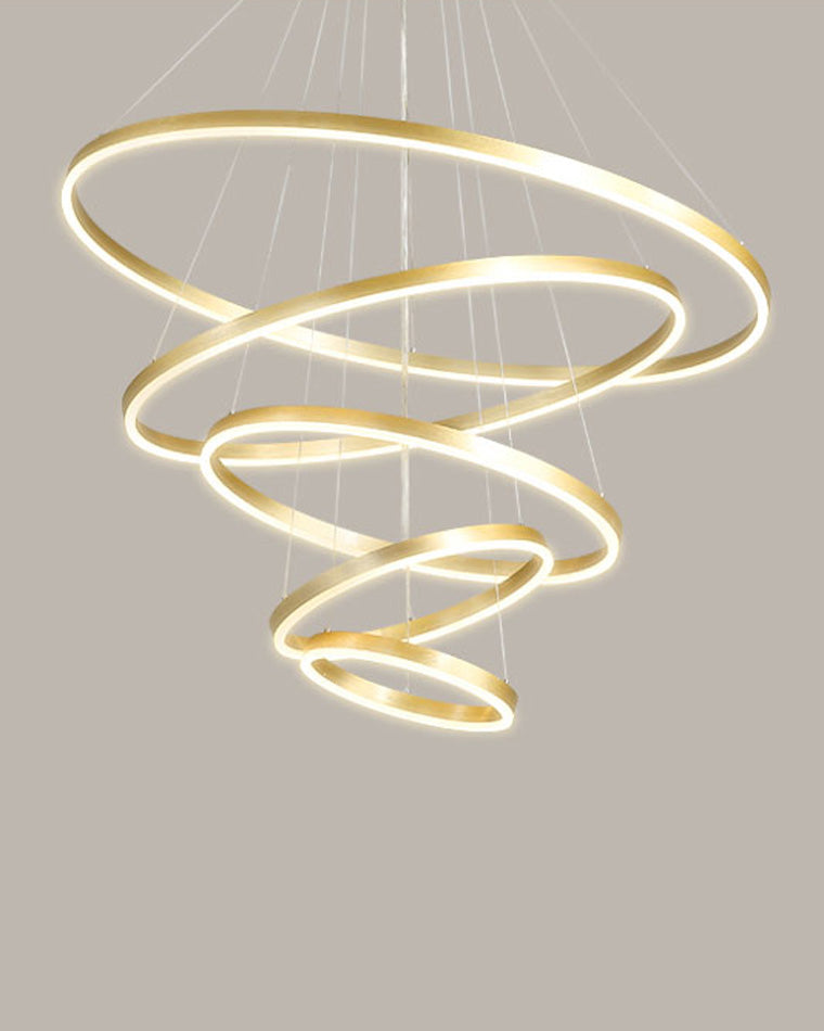 LED Ring Chandelier - Cascading Elegance