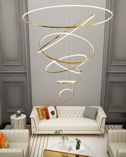 Multi-Tier Ring Chandelier - Halo Tiered Circles