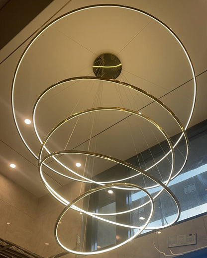 Multi-Tier Ring Chandelier - Halo Tiered Circles