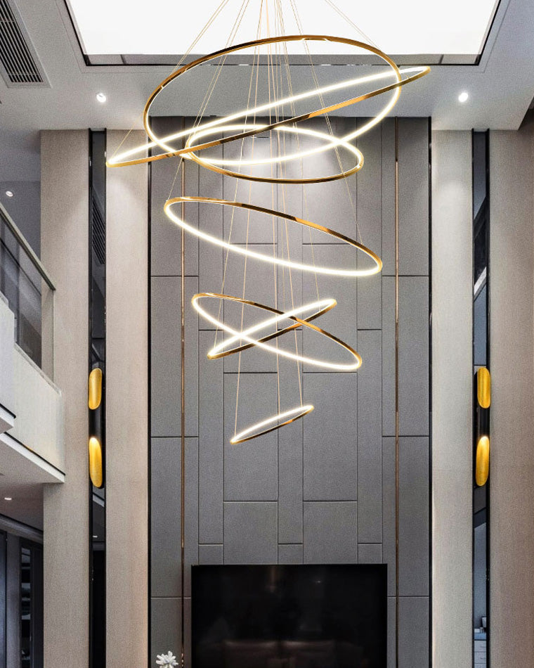 Multi-Tier Ring Chandelier - Halo Tiered Circles
