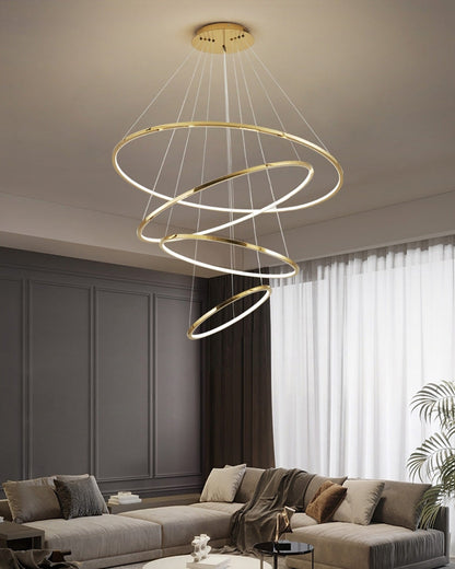 Multi-Tier Ring Chandelier - Halo Tiered Circles