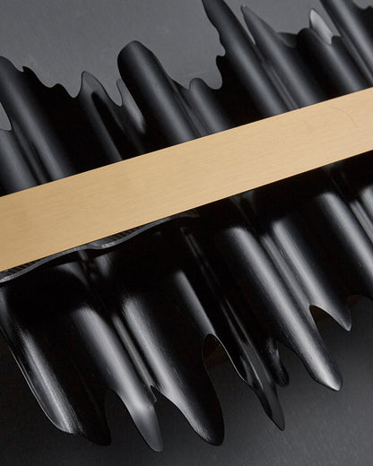 Black and Gold Iceberg Linear Chandelier