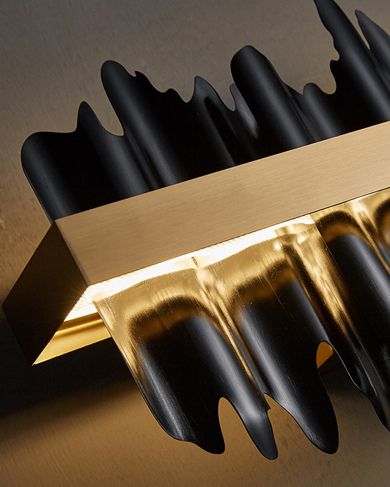 Black and Gold Iceberg Linear Chandelier