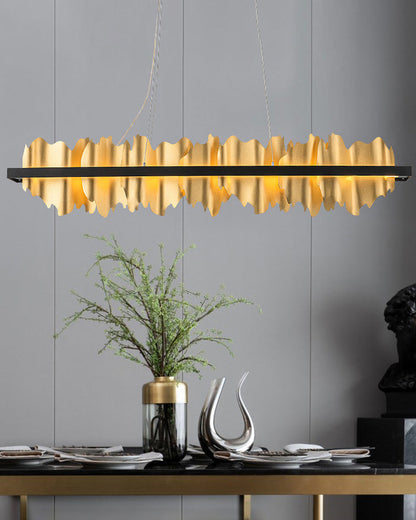 Black and Gold Iceberg Linear Chandelier
