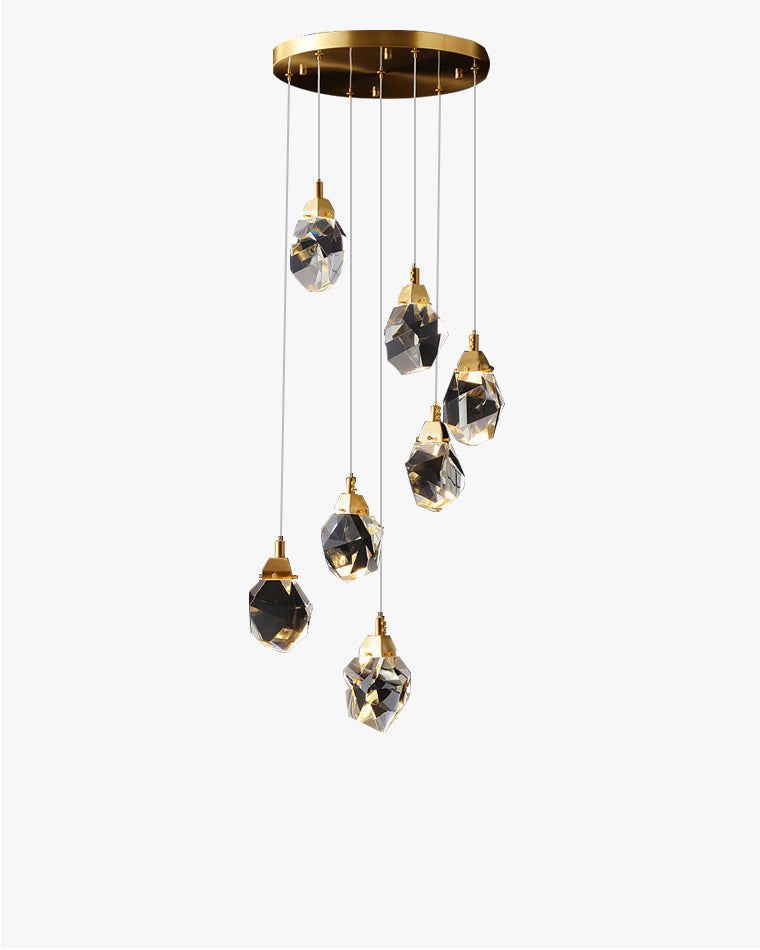 Crystal Rain Chandelier - Natural Elegance