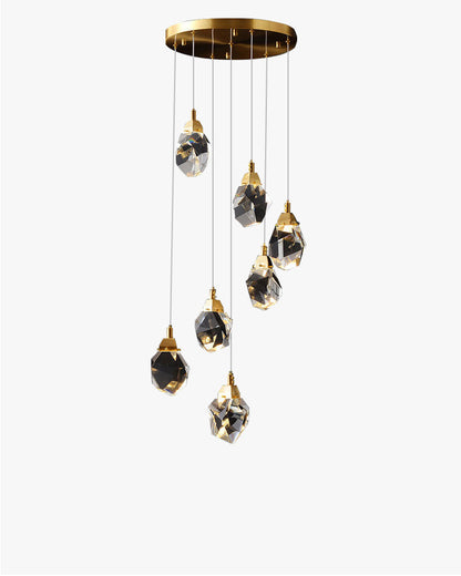 Crystal Rain Chandelier - Natural Elegance