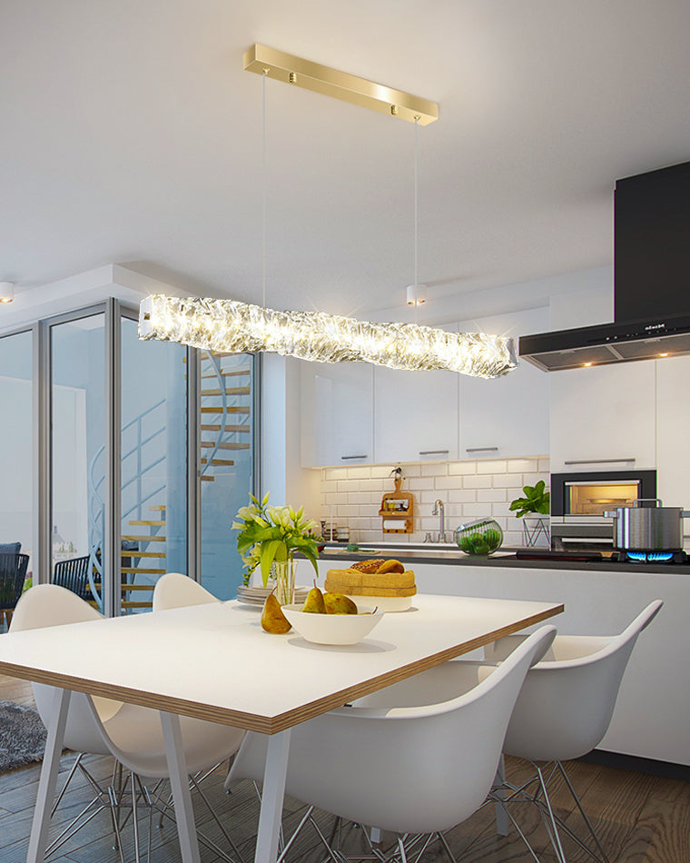 Linear Chandelier - Crystal Elegance