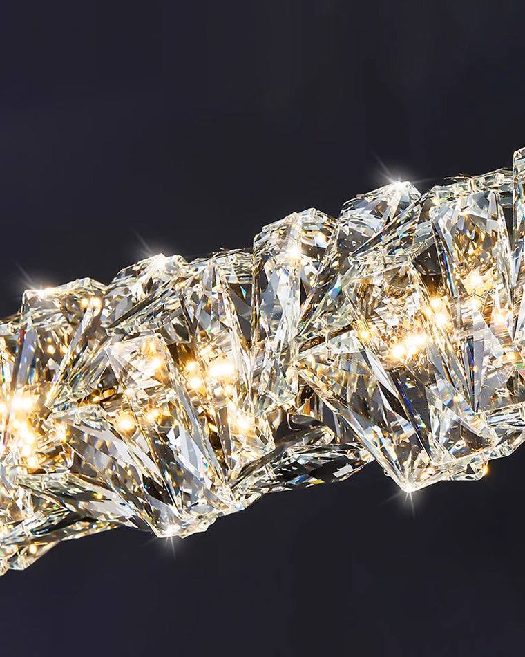 Linear Chandelier - Crystal Elegance