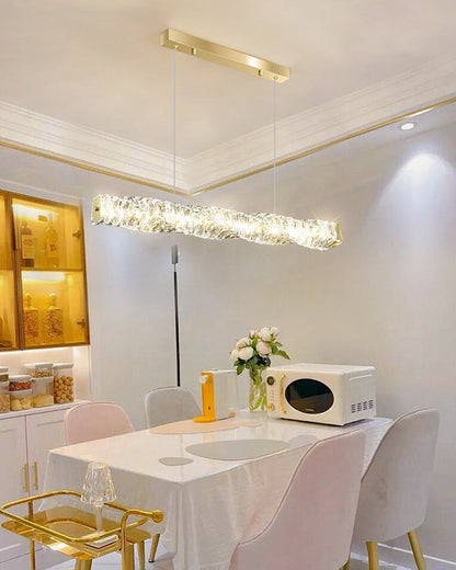 Linear Chandelier - Crystal Elegance
