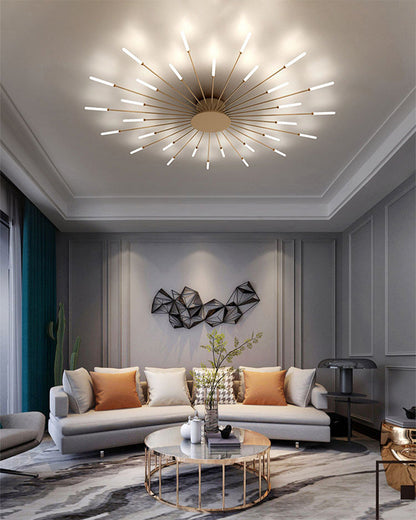 Recessed Ceiling Light with Glowing Star Effect
