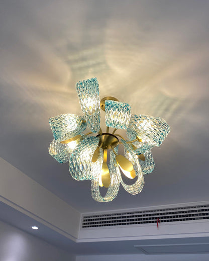Peacock Artistic Glass Chandelier