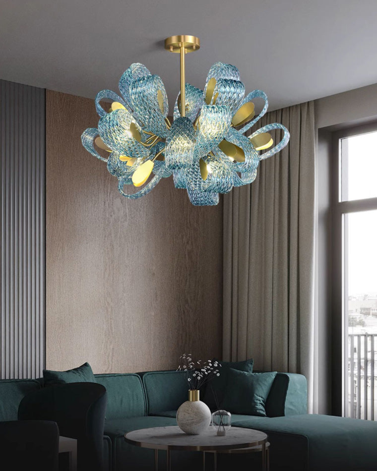 Peacock Artistic Glass Chandelier