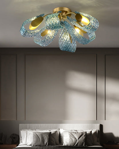 Peacock Artistic Glass Chandelier