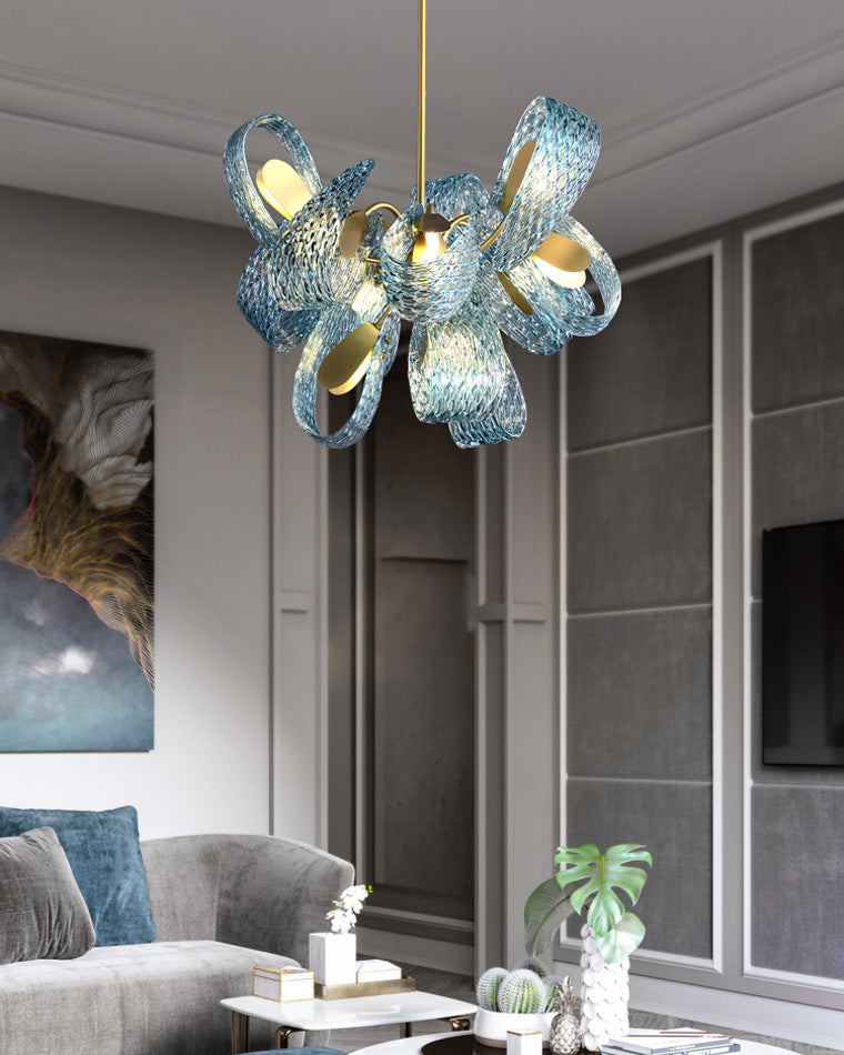 Peacock Artistic Glass Chandelier