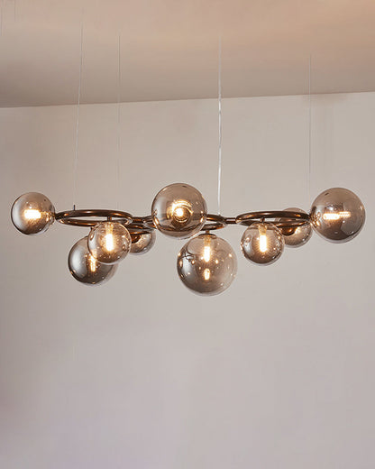 Lustre Boules de Verre Colorées