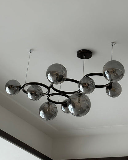 Lustre Boules de Verre Colorées