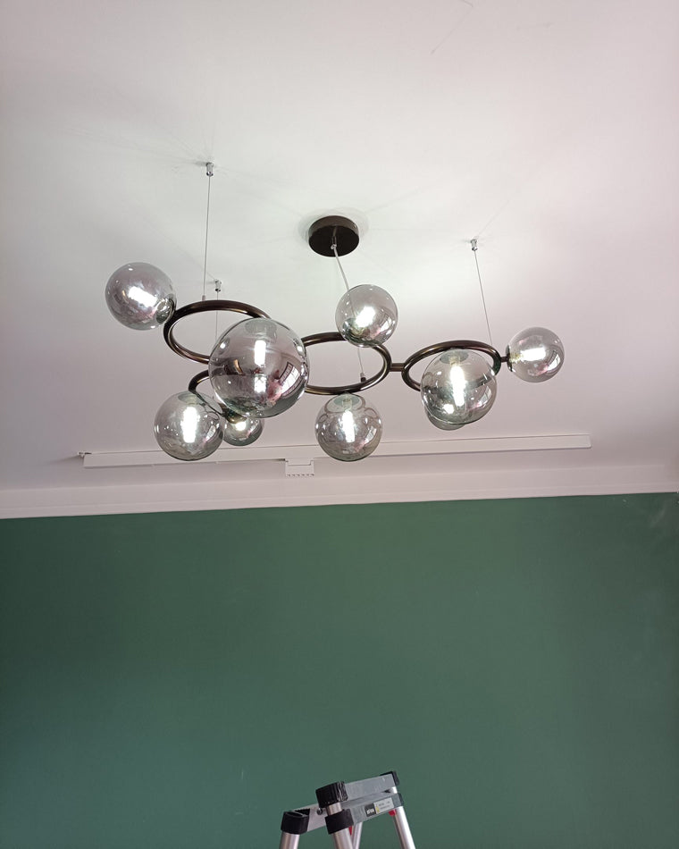 Lustre Boules de Verre Colorées
