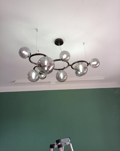 Lustre Boules de Verre Colorées