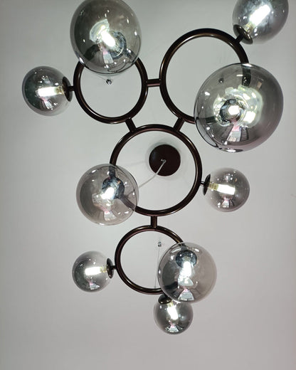 Lustre Boules de Verre Colorées