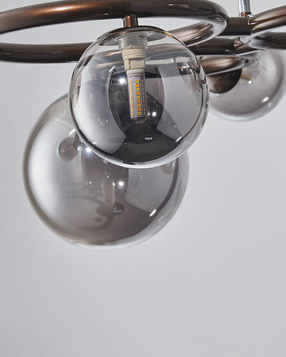 Lustre Boules de Verre Colorées