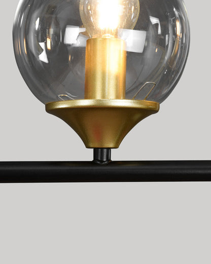 Linear Glass Globe Chandelier