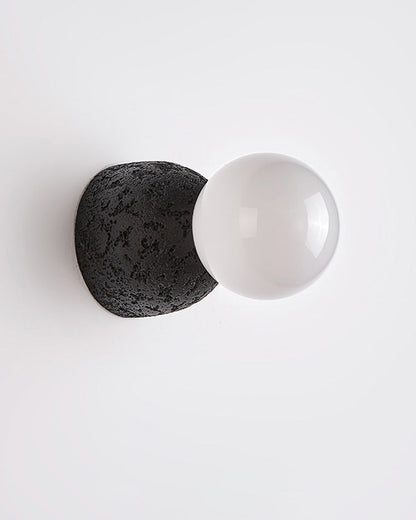 Spherical Glass and Concrete Wall Light