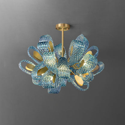 Peacock Artistic Glass Chandelier