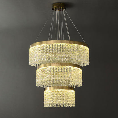 Cascading Crystal Chandelier