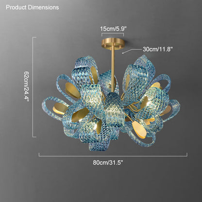 Peacock Artistic Glass Chandelier