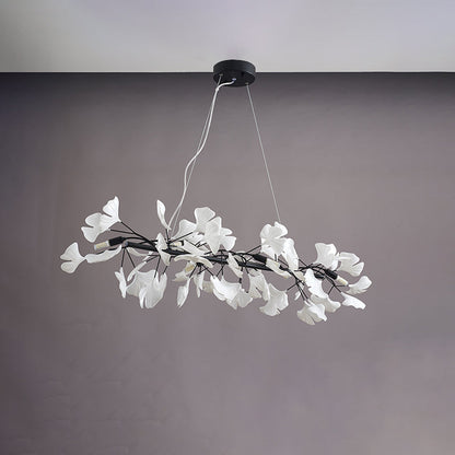 Linear Chandelier Sparkle Leaves