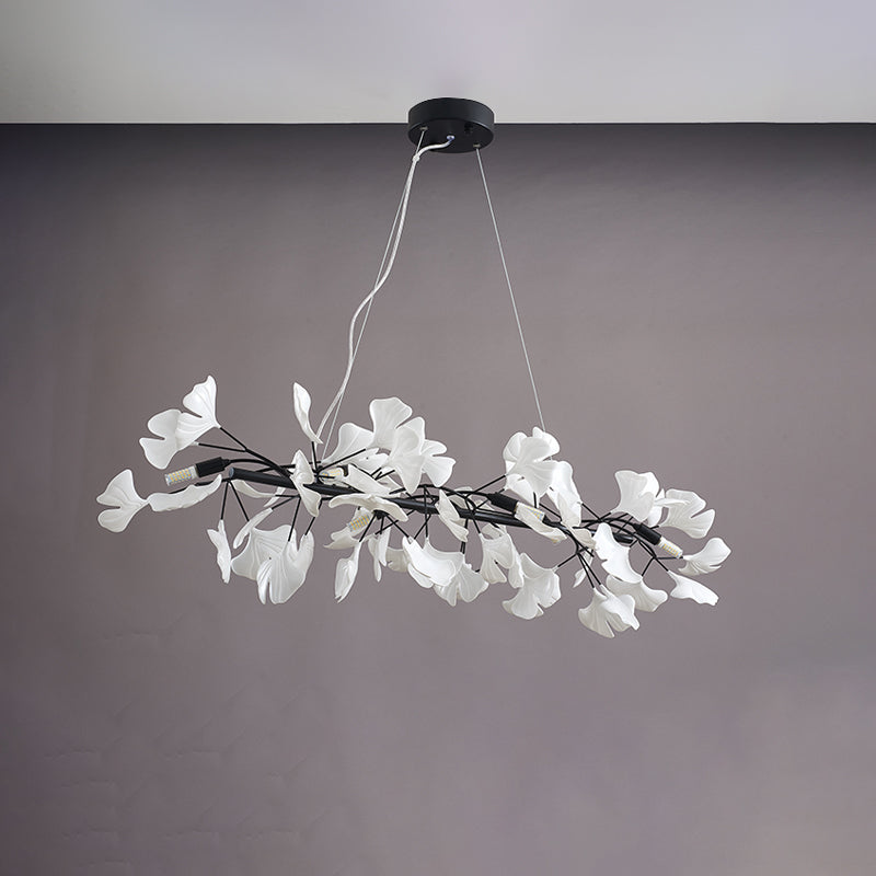 Linear Chandelier Sparkle Leaves