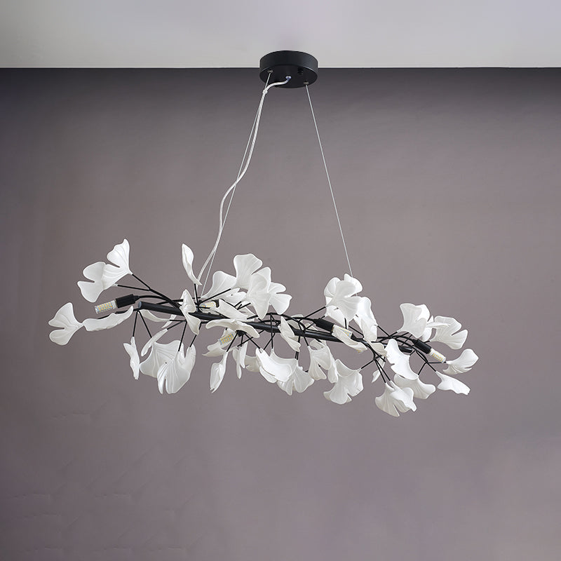 Linear Chandelier Sparkle Leaves