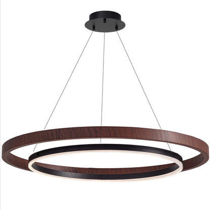 Circular Chandelier - Oak Light