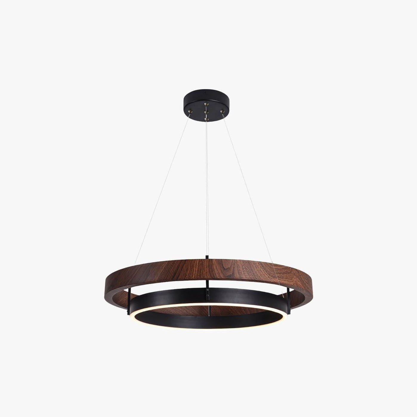 Circular Chandelier - Oak Light
