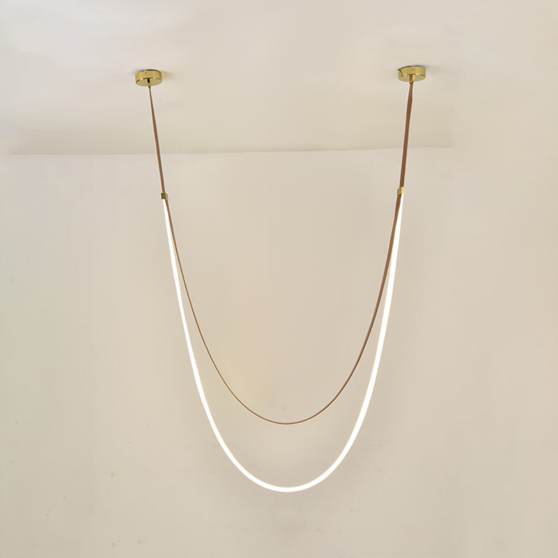 Coffee Ribbon Hanging Chandelier