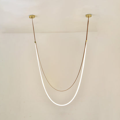 Coffee Ribbon Hanging Chandelier