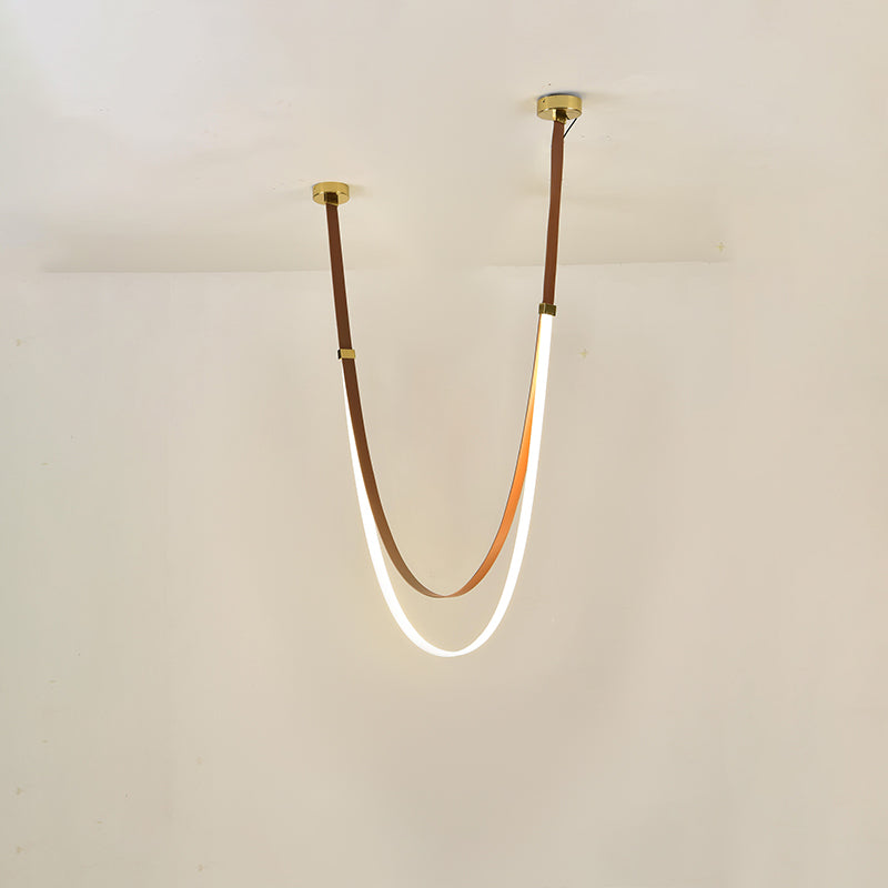 Coffee Ribbon Hanging Chandelier