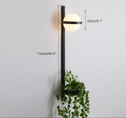 Plant Globe Wall Light